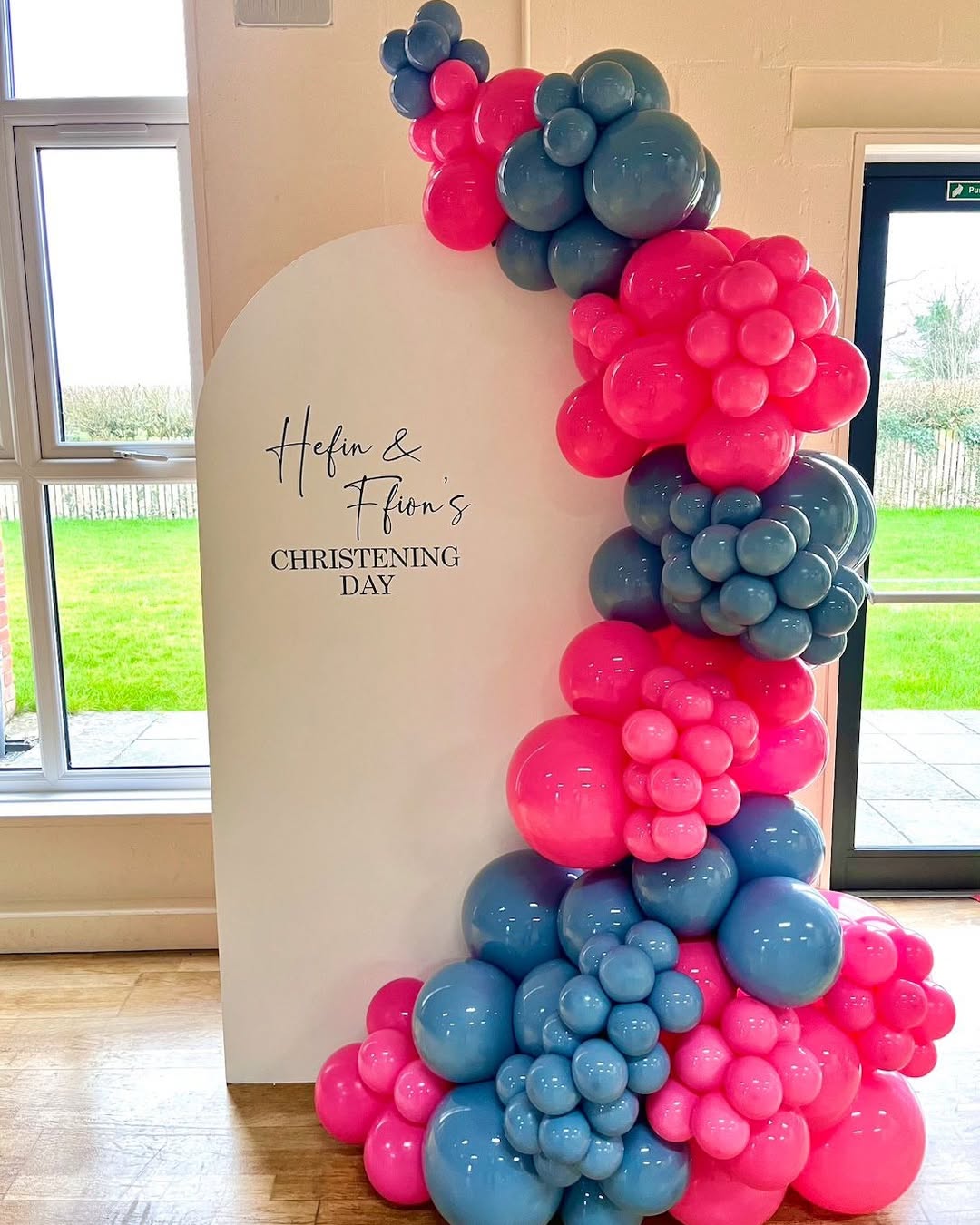 Modern Sailboard & Balloon Garland Installation